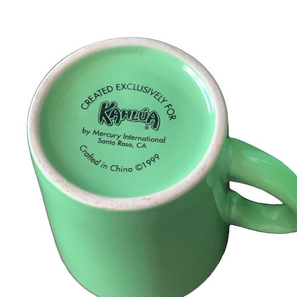 Vintage Lot Set of 2 1999 Kahlua Anything Goes Green Coffee Mug Cups - Picture 8 of 12